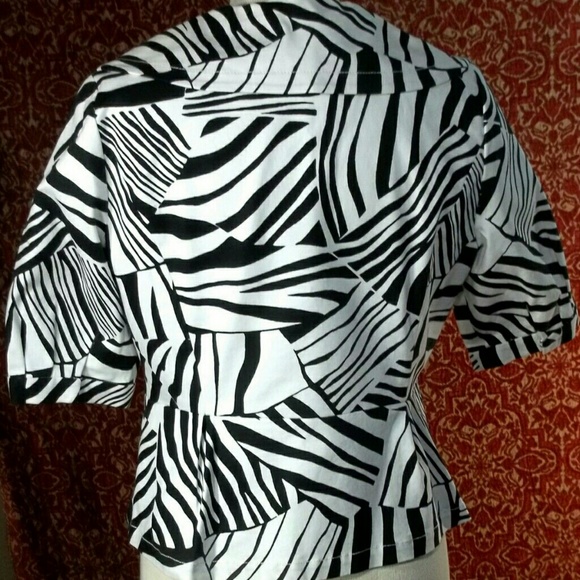 KENNETH COLE REACTION zebra print jacket 10✨ - Picture 5 of 8